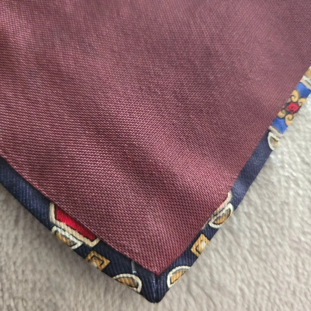Christian Dior 100% Silk Vintage Luxury Blue Patterned Tie